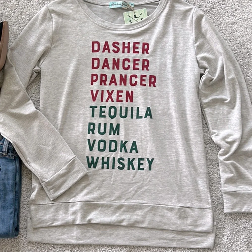 Southern Grace Long Sleeve Holiday Top - Picture 2 of 5